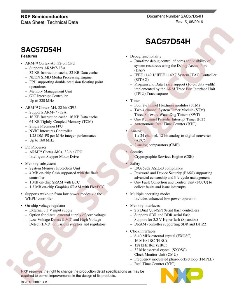 SAC57D54H Datasheet