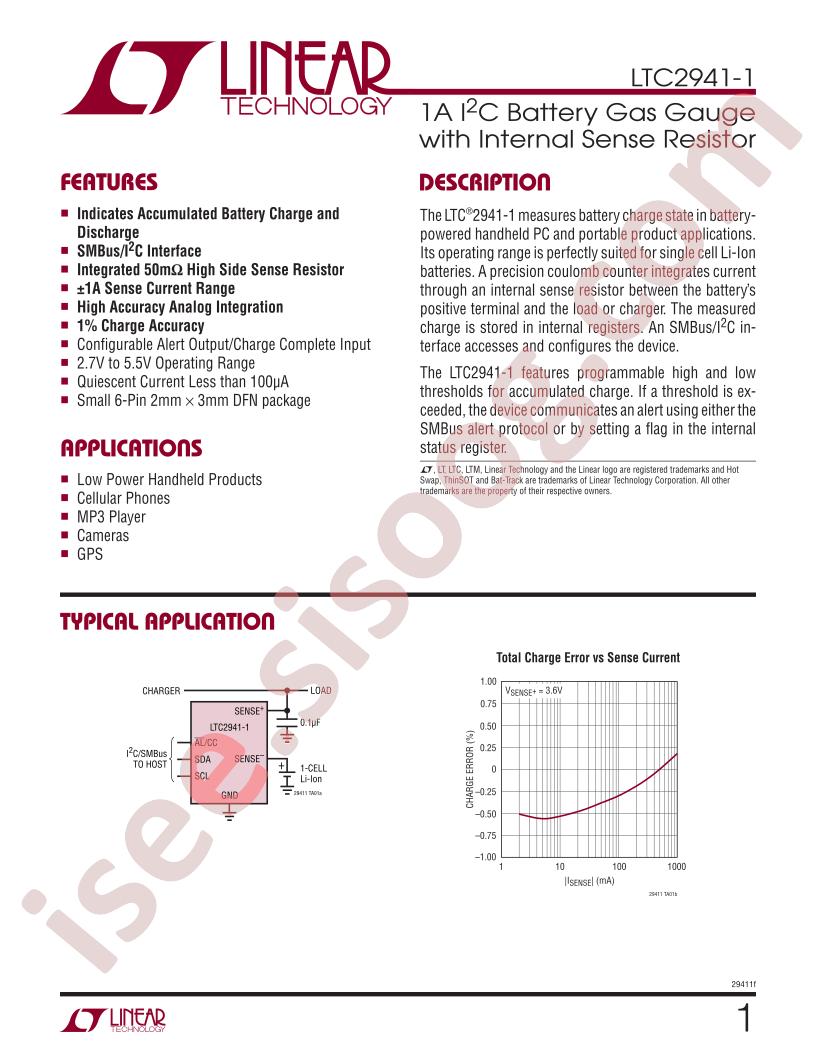 LTC2941-1 Datasheet