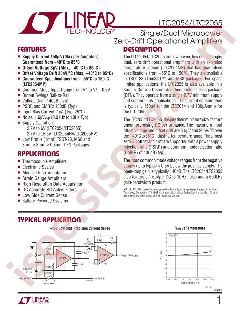 LTC2054-55 Datasheet