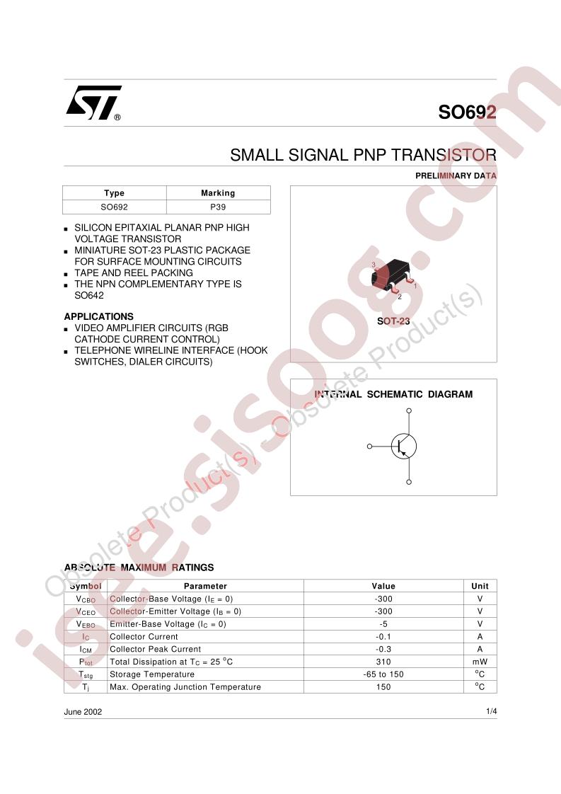 SO692 Preliminary