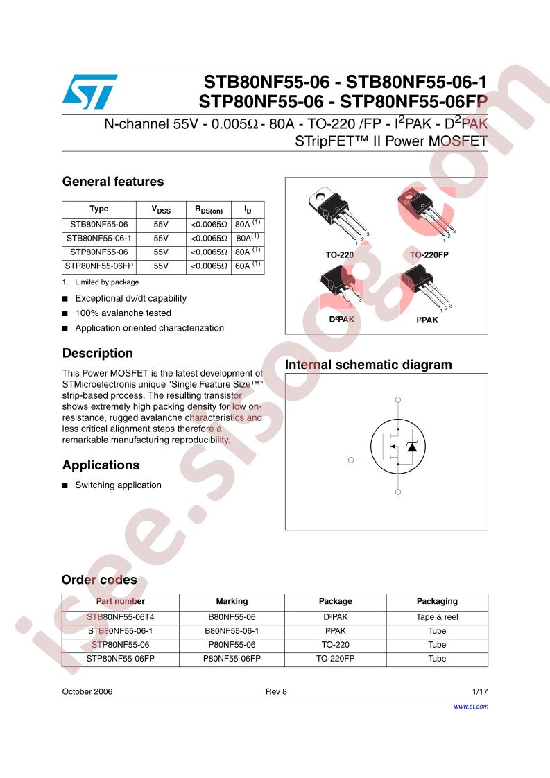 ST(B,P)80NF55-06(-1,FP)