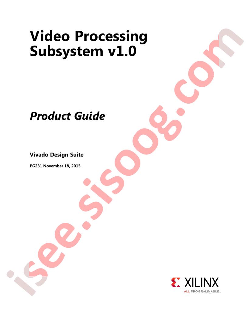 Video Processing Subsystem v1.0 Guide