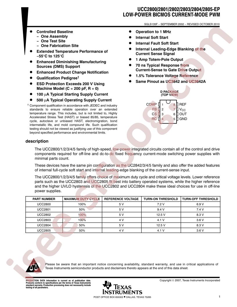 UCC2800 - 05-EP