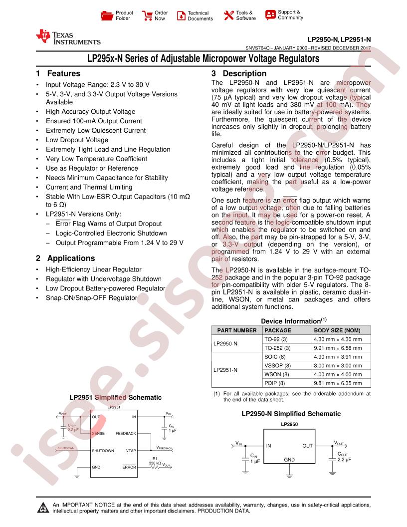 LP2950-N, 51-N Datasheet