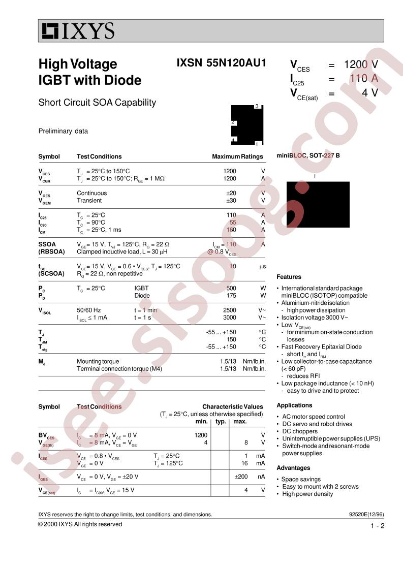 IXSN55N120AU1