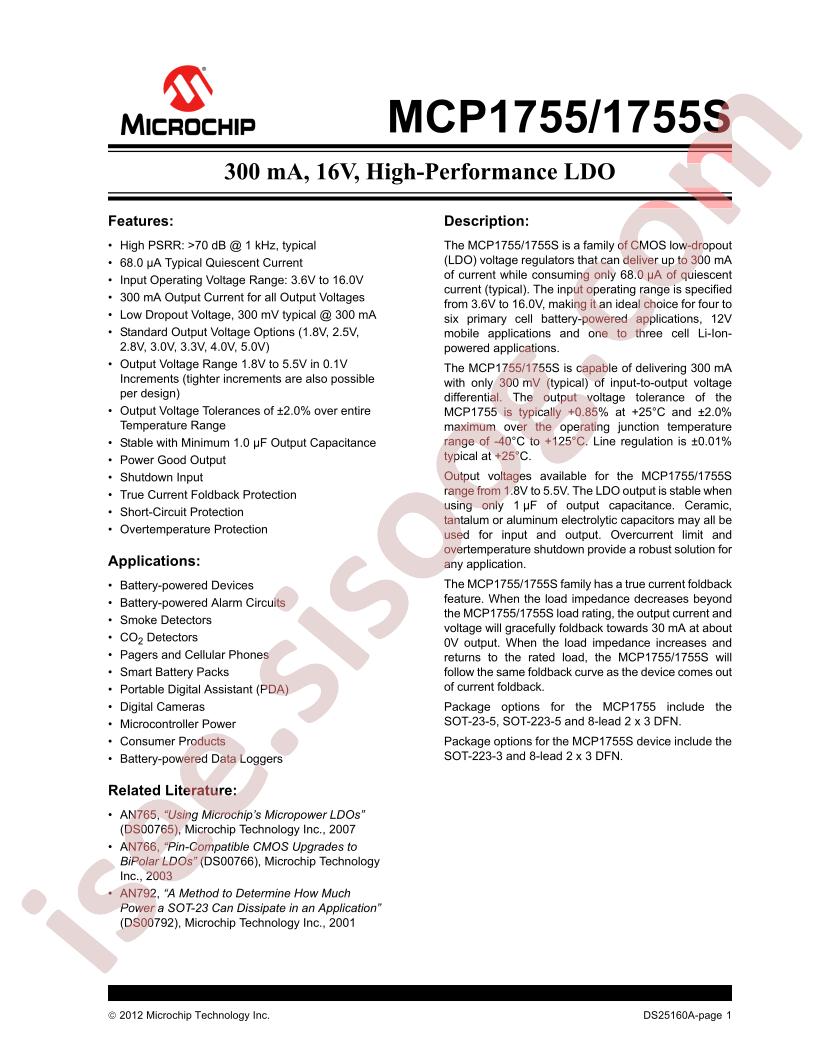 MCP1755/S Datasheet