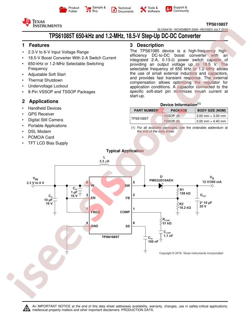 TPS61085T Series
