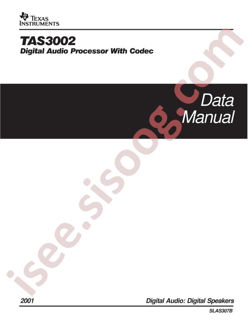 TAS3002 Data Manual