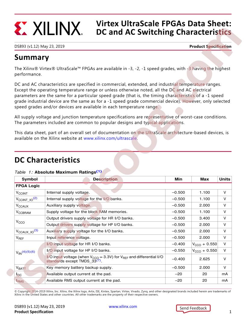 Virtex UltraScale FPGAs