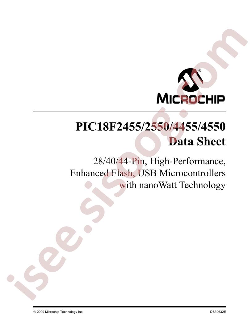 PIC18F2455/2550/4455/4550 Datasheet