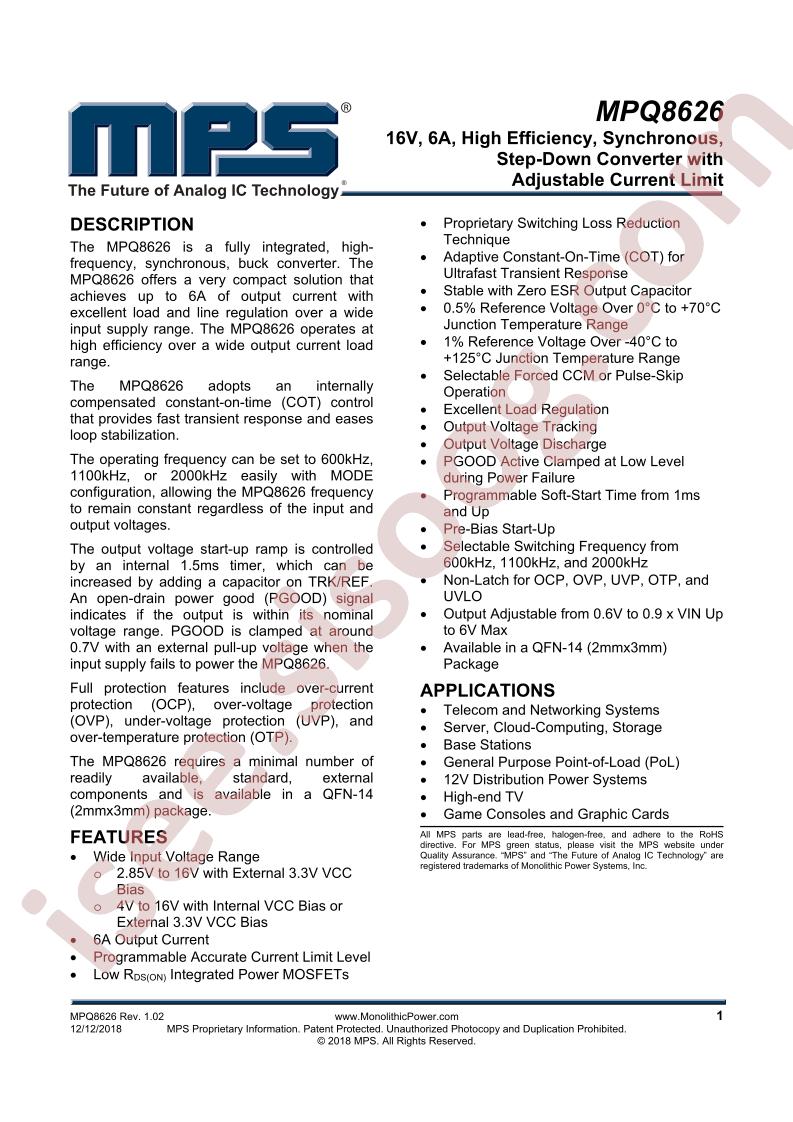 MPQ8626 Datasheet
