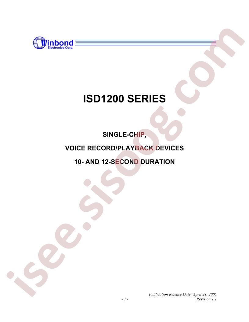 ISD1200 Series
