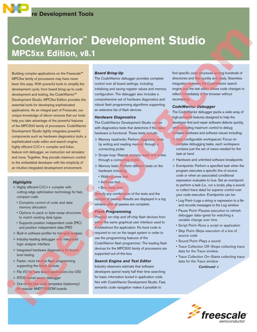 CodeWarrior Dev Studio, MPC5xx