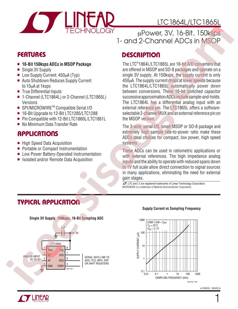 LTC1864L/65L