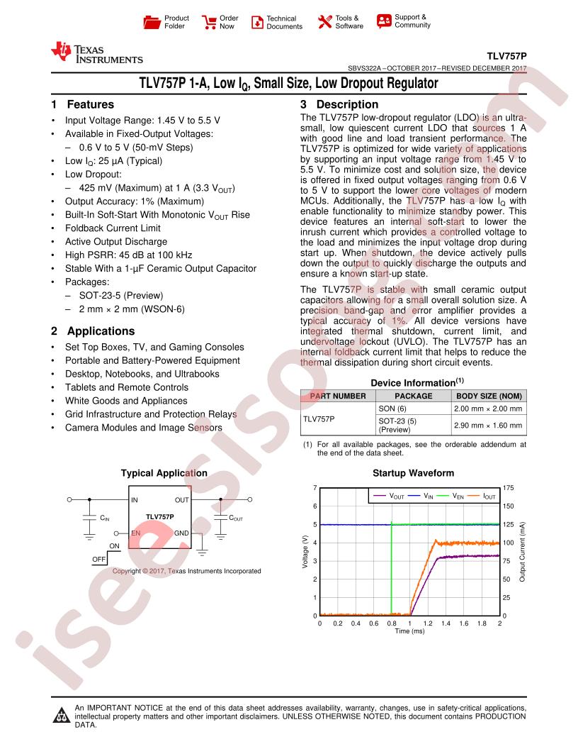 TLV757xxP Datasheet