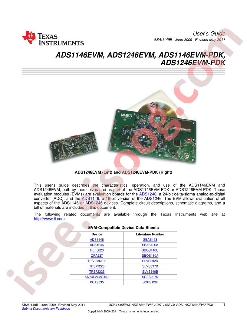 ADS1146,1246EVM(-PDK) Guide