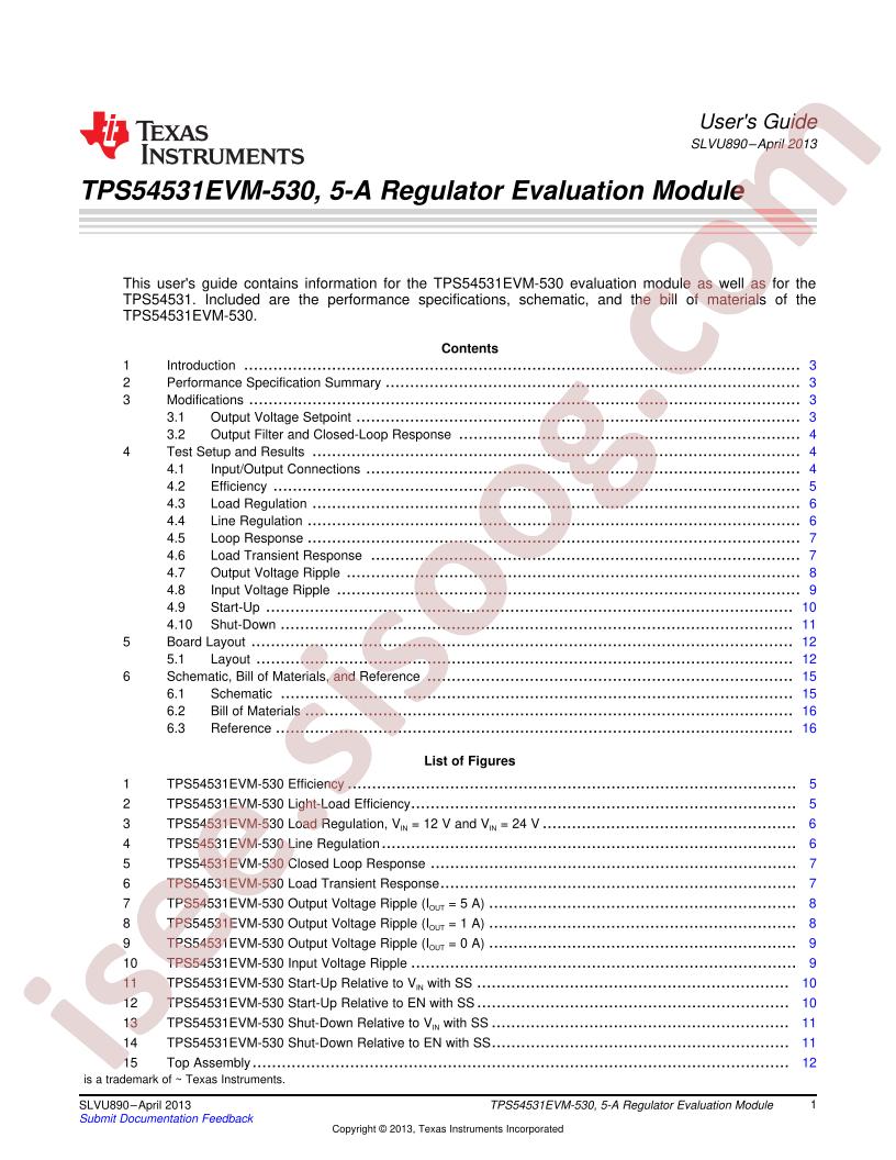 TPS54531EVM-530 User Guide