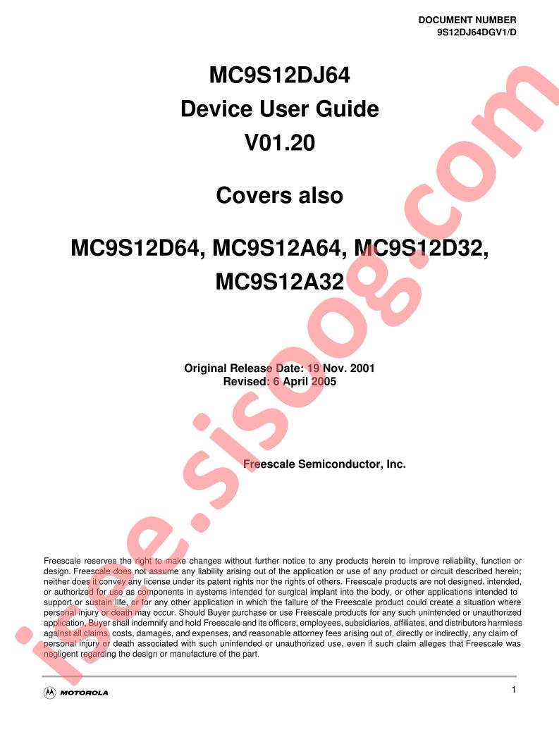 MC9S12DJ64 Guide