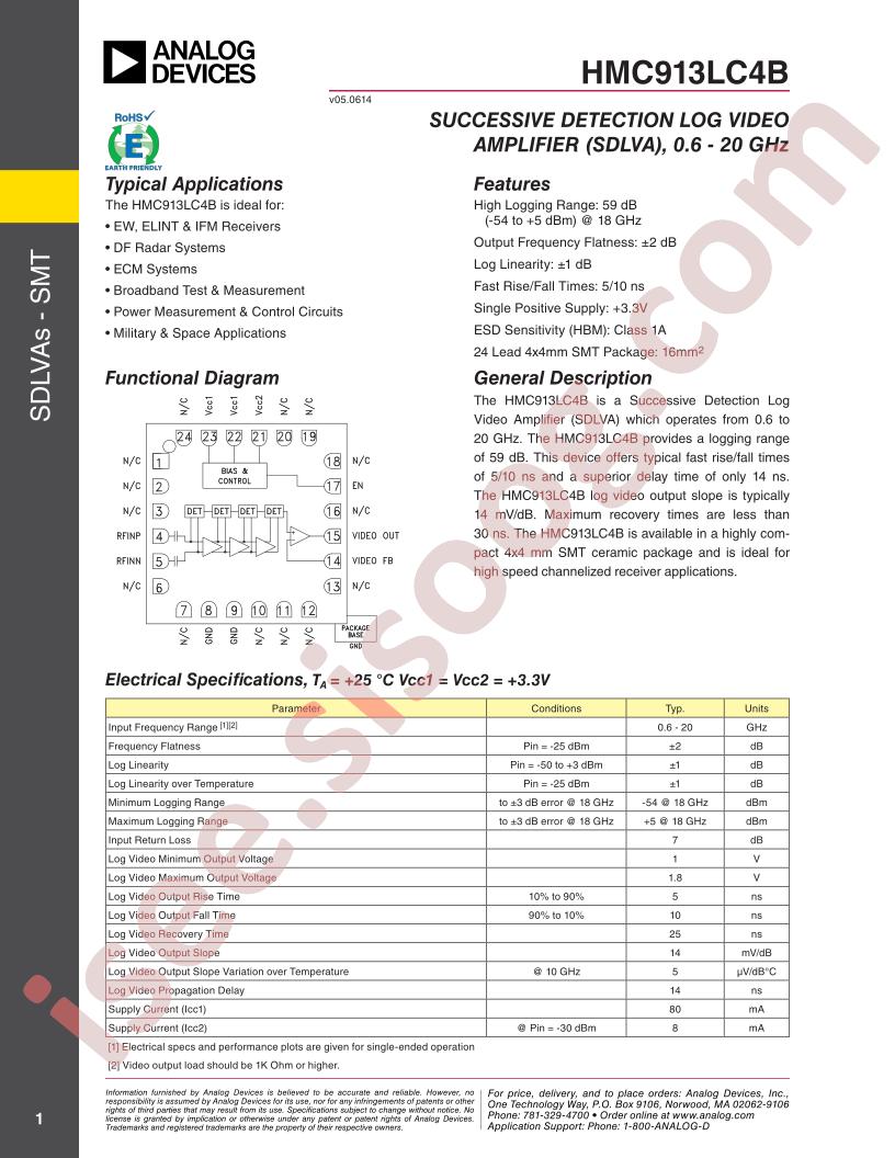 HMC913LC4B