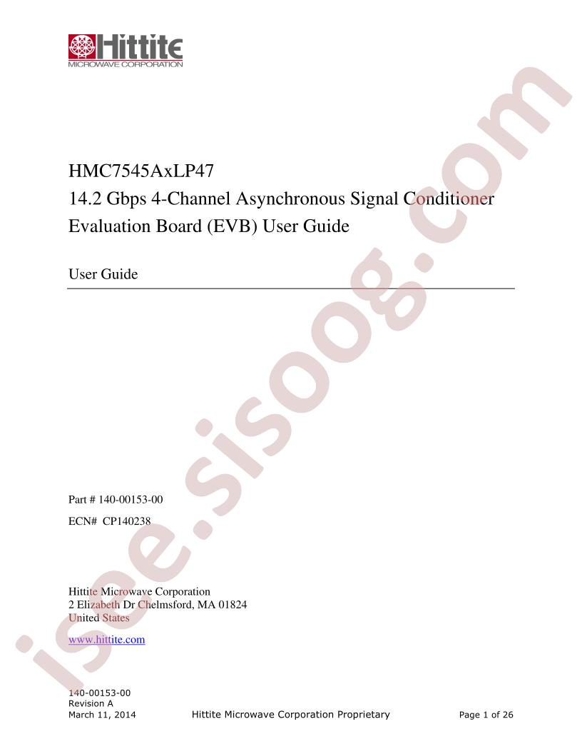 HMC7545AxLP47 EVB Guide