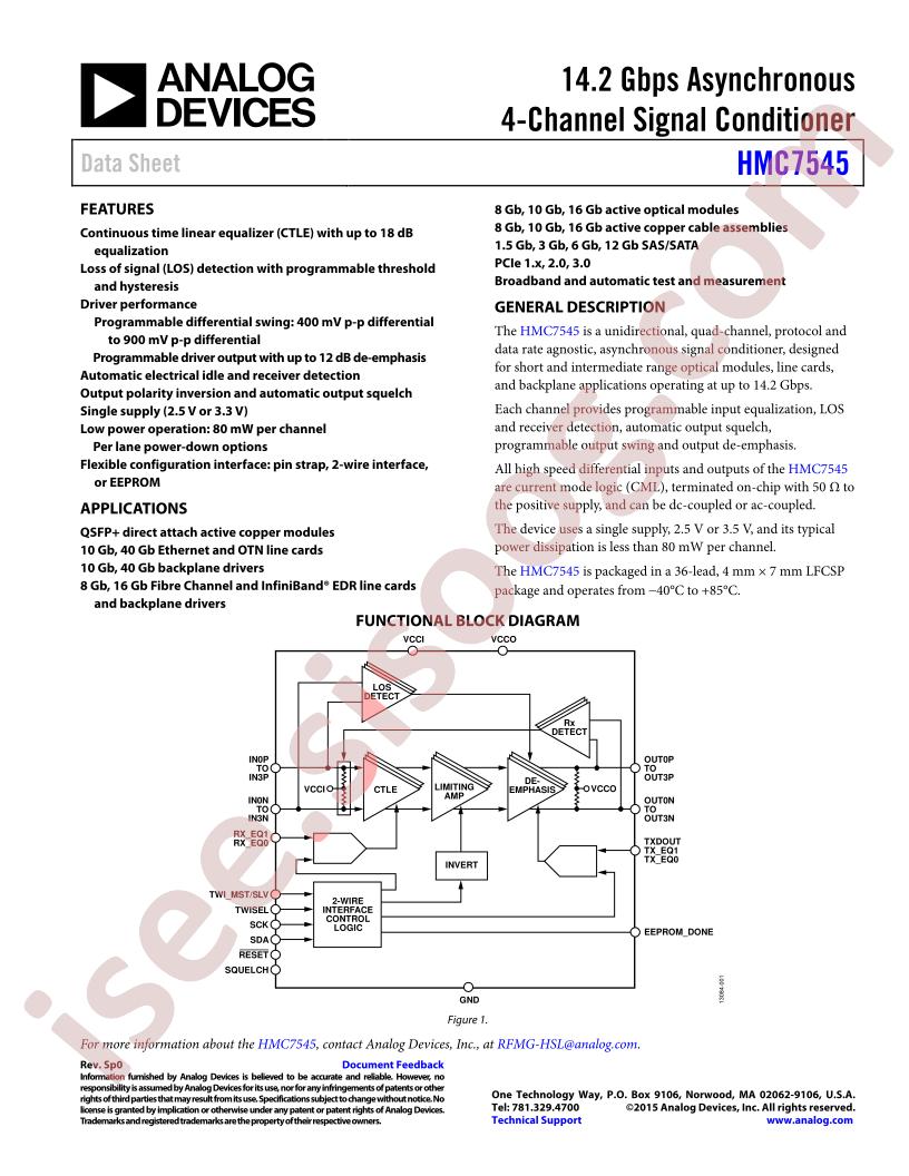 HMC7545 Datasheet