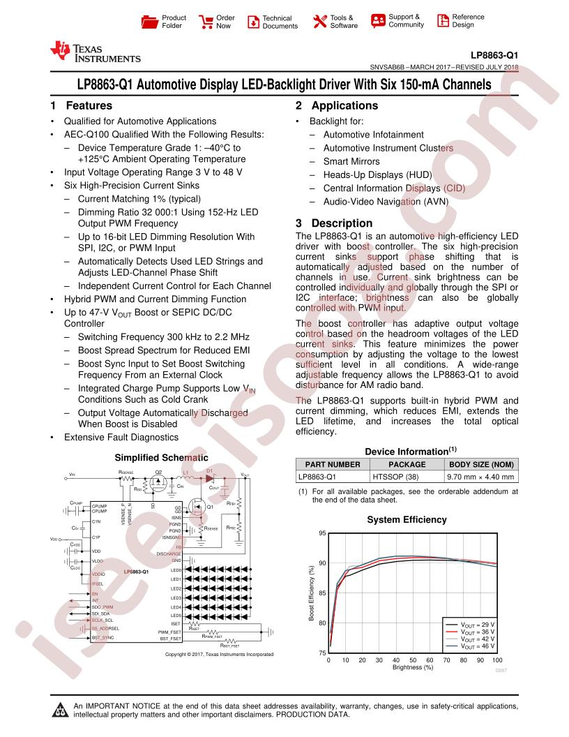 LP8863-Q1 Datasheet