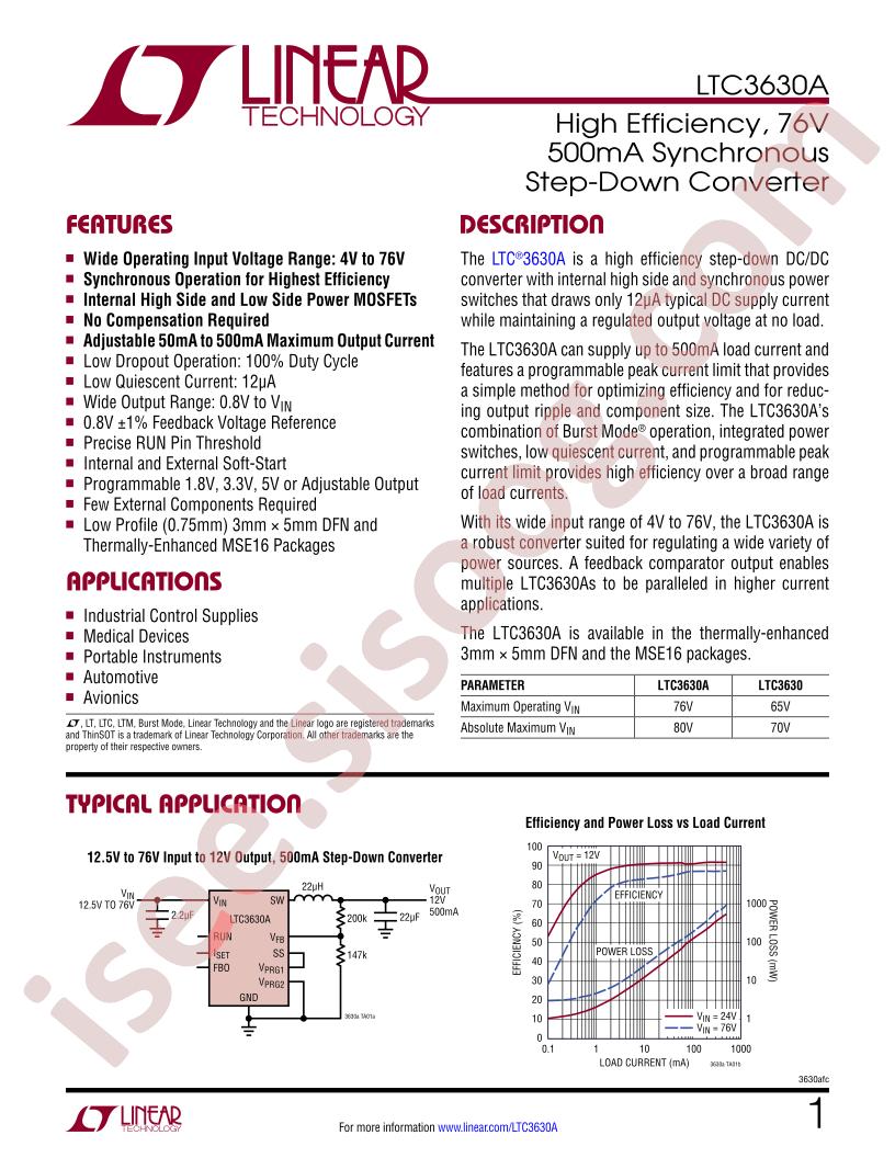 LTC3630A Datasheet