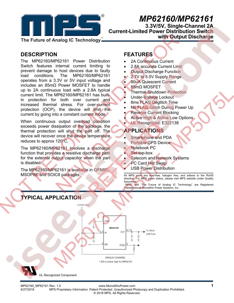 MP62160, MP62161 Datasheet