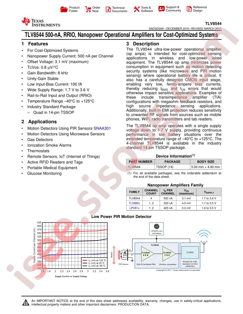 TLV8544 Datasheet