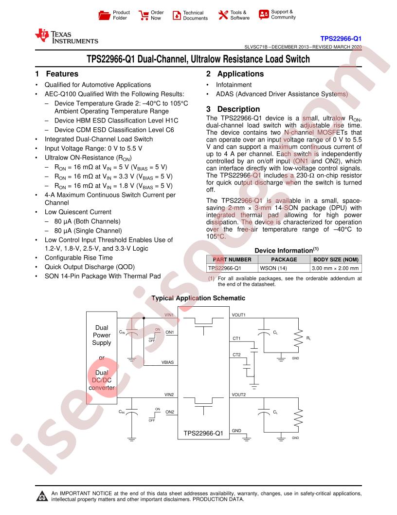 TPS22966-Q1 Datasheet