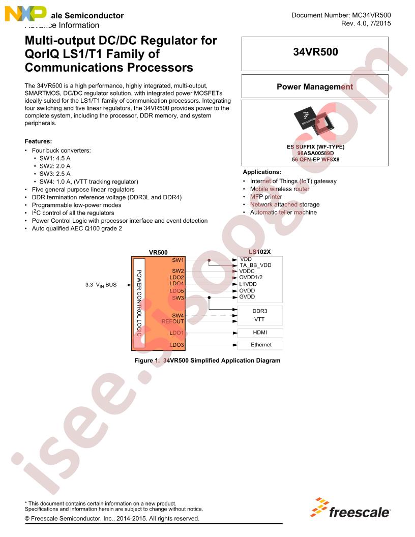 MC34VR500 Datasheet