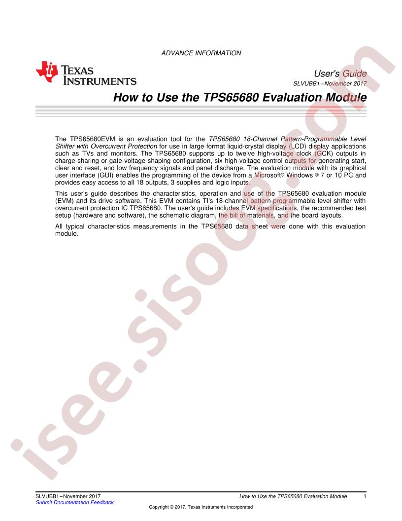 TPS65680EVM User Guide