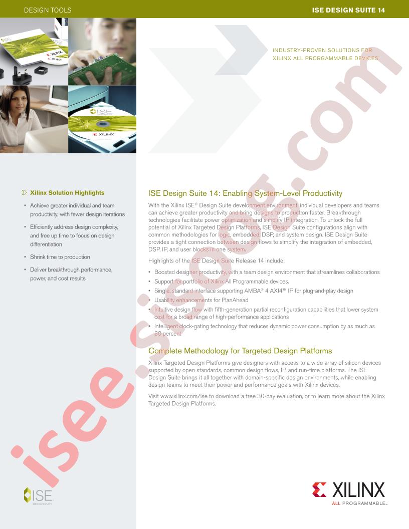 ISE Design Suite 14 Sellsheet