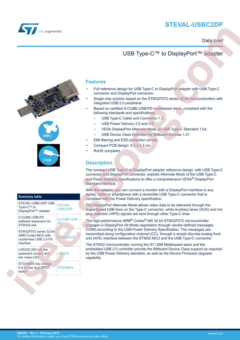STEVAL-USBC2DP Brief