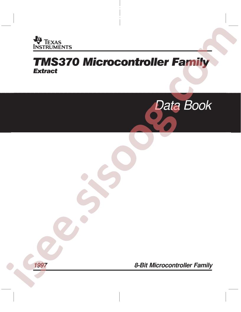 TMS370 Family Data Book