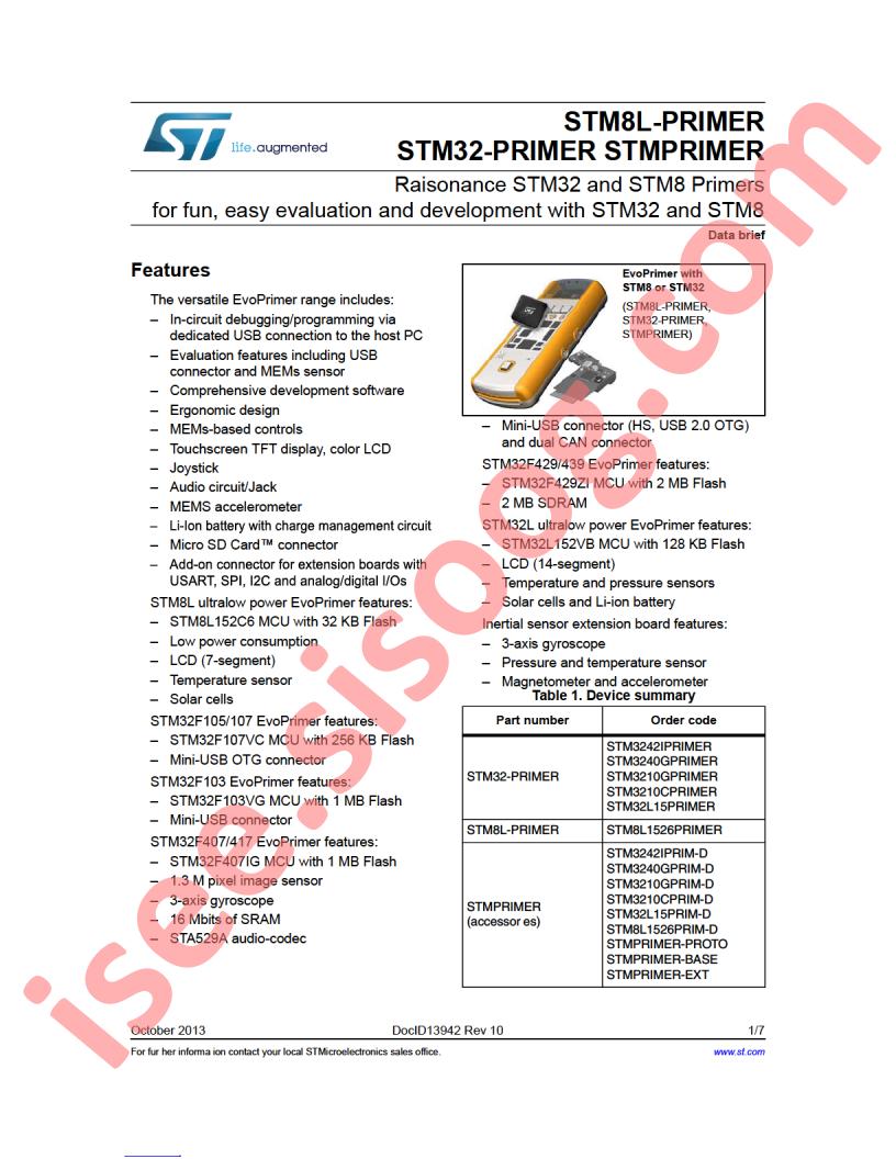 STM(8L,32)PRIMER Data Brief