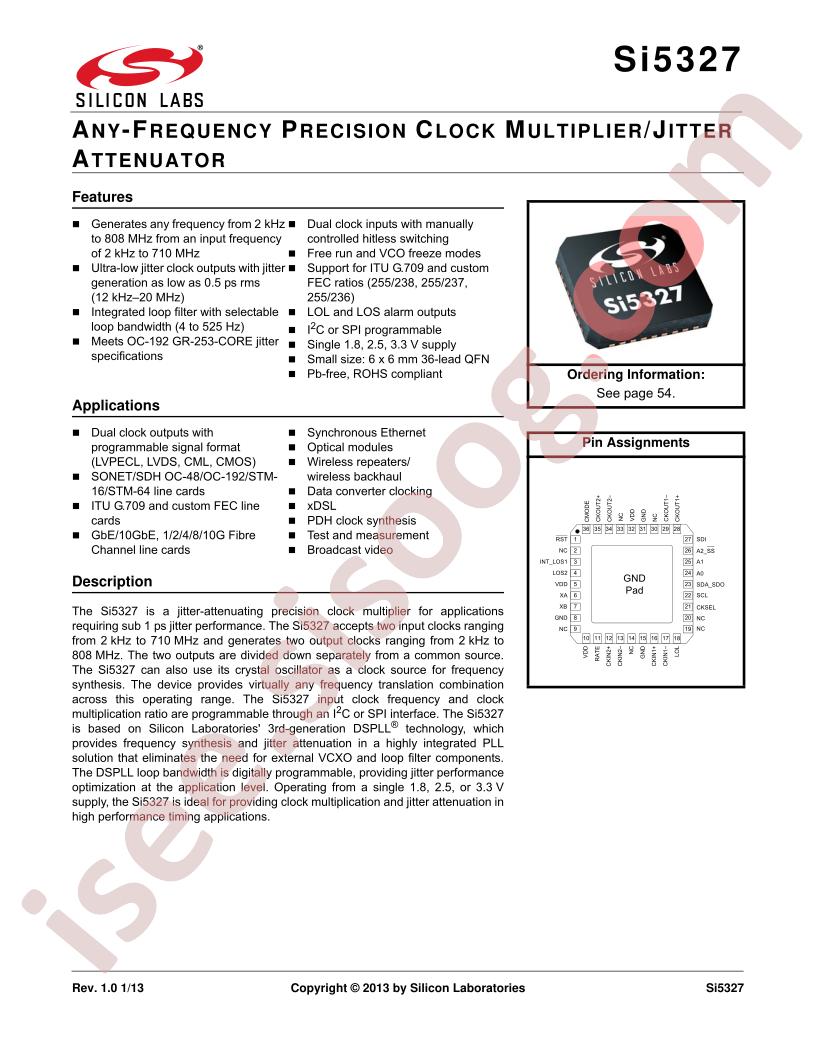 Si5327 Datasheet