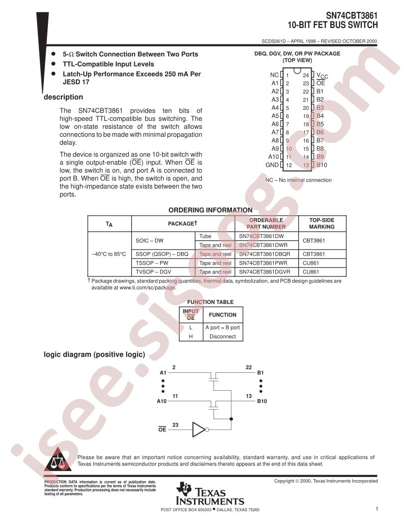 SN74CBT3861