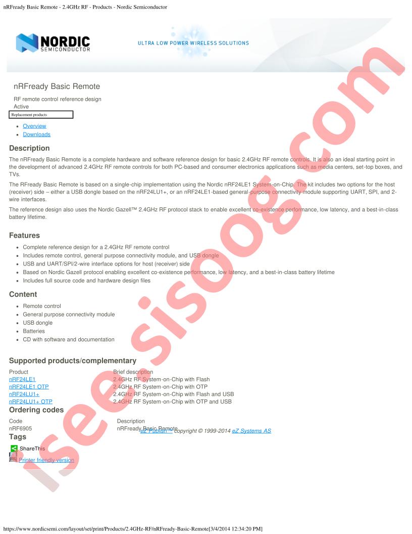 NRF6905 Overview