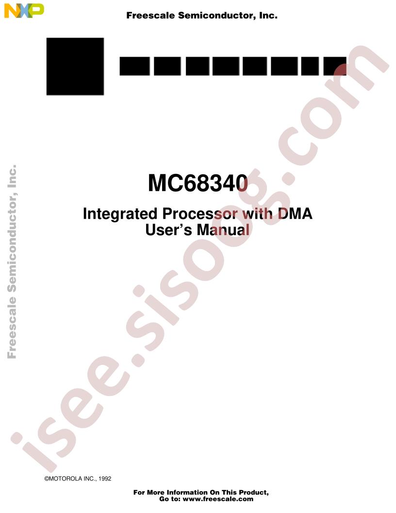 MC68340 User Manual