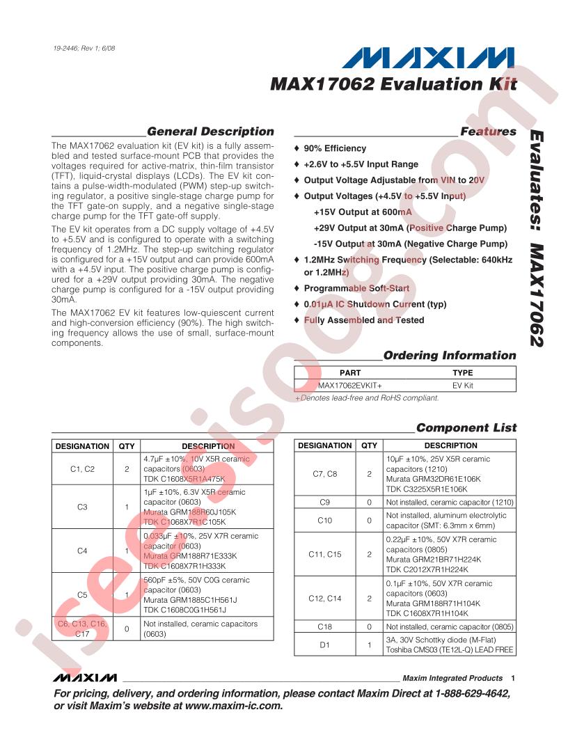 MAX17062 Eval Kit