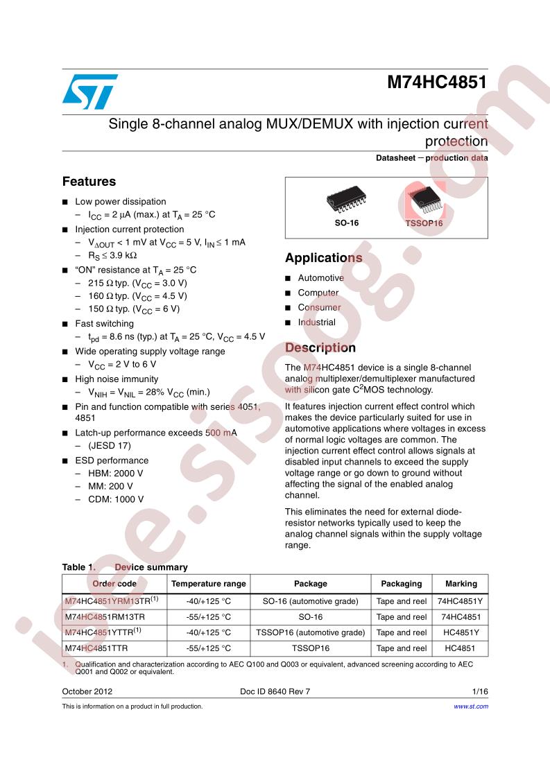 M74HC4851