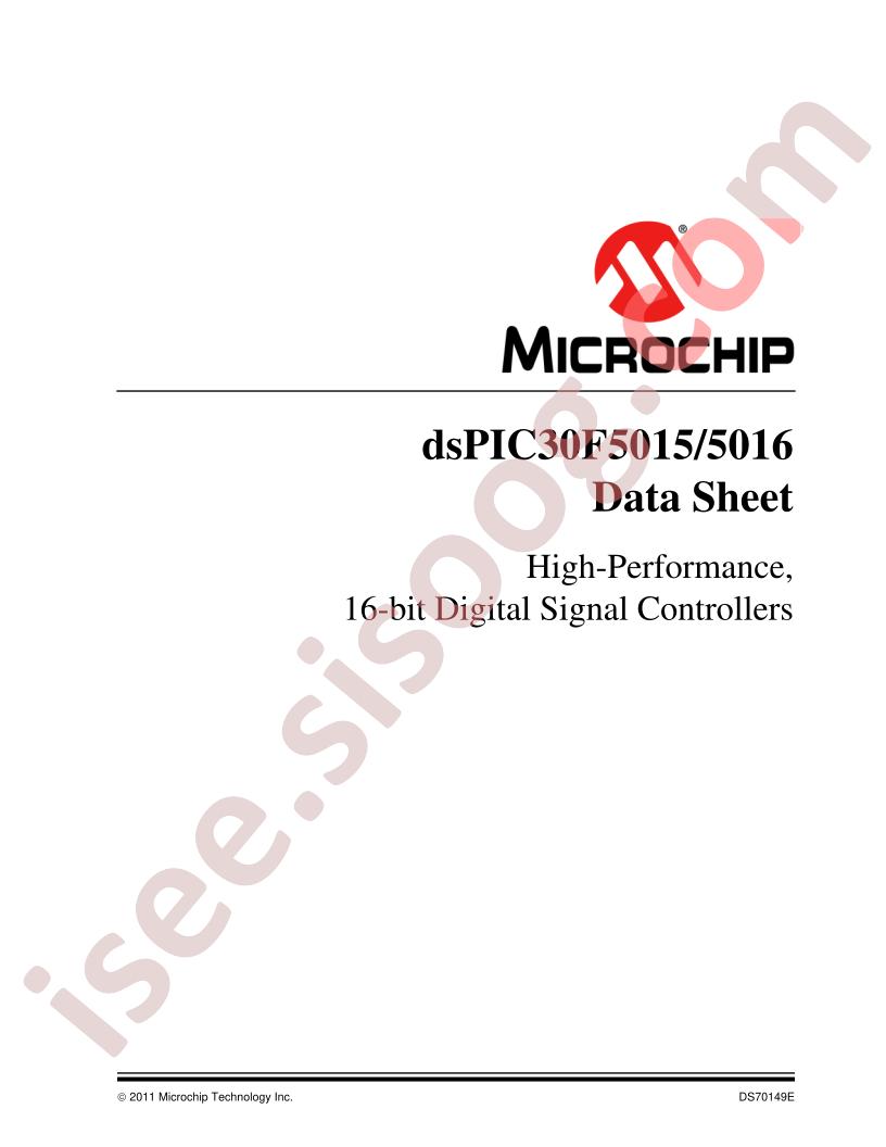 DSPIC30F5015, 5016 Data Sheet