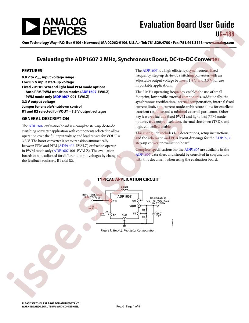 ADP1607 EVALZ User Guide