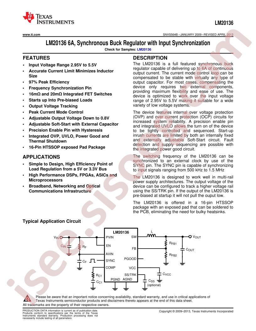 LM20136 Datasheet