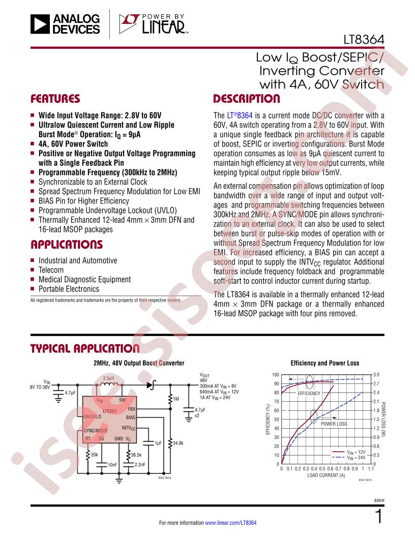 LT8364 Datasheet