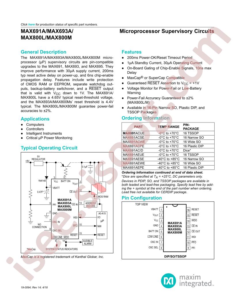 MAX691A_93A, MAX800L,M