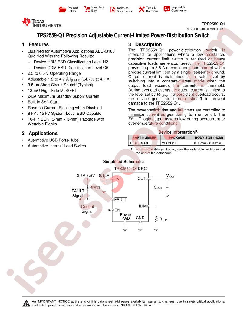 TPS2559-Q1 Datasheet