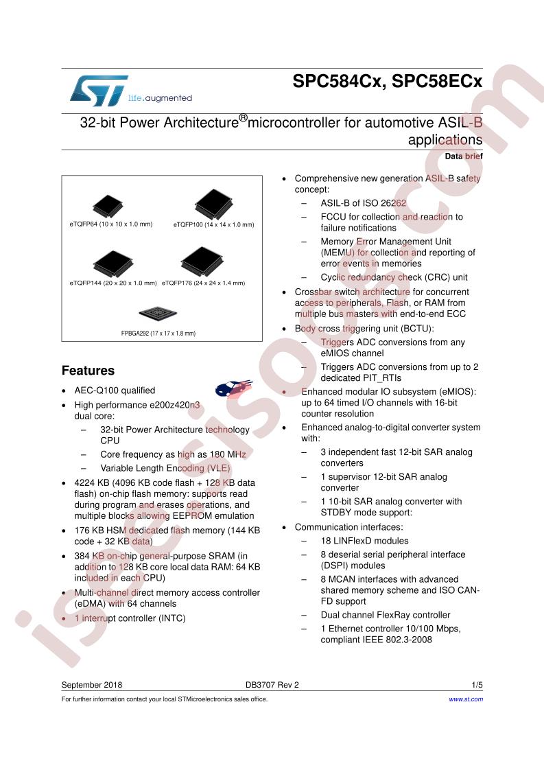 SPC584Cx, SPC58ECx Datasheet