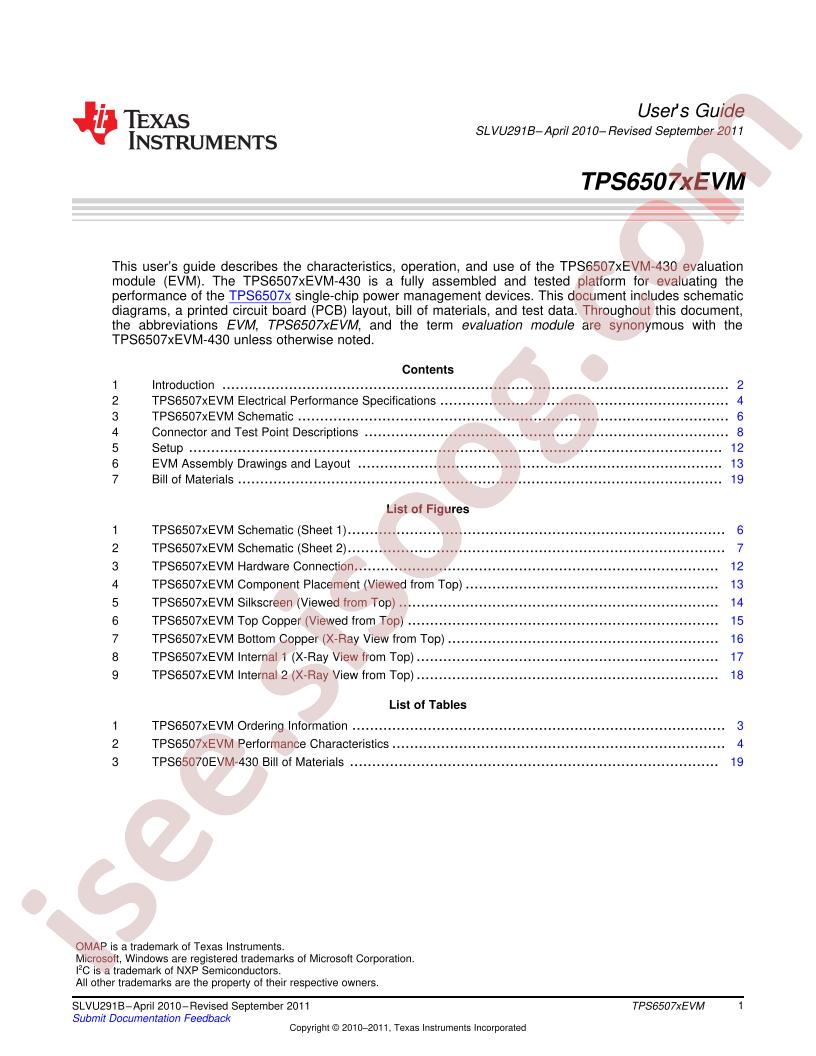 TPS6507xEVM-430 User Guide